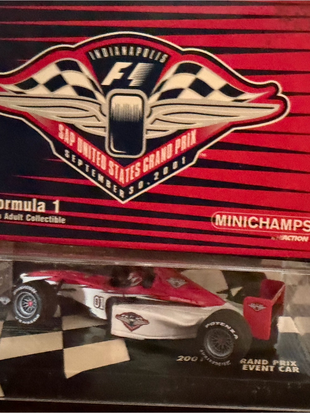 MiniChamps Red and White Formula 1 Kids Toy Race Car